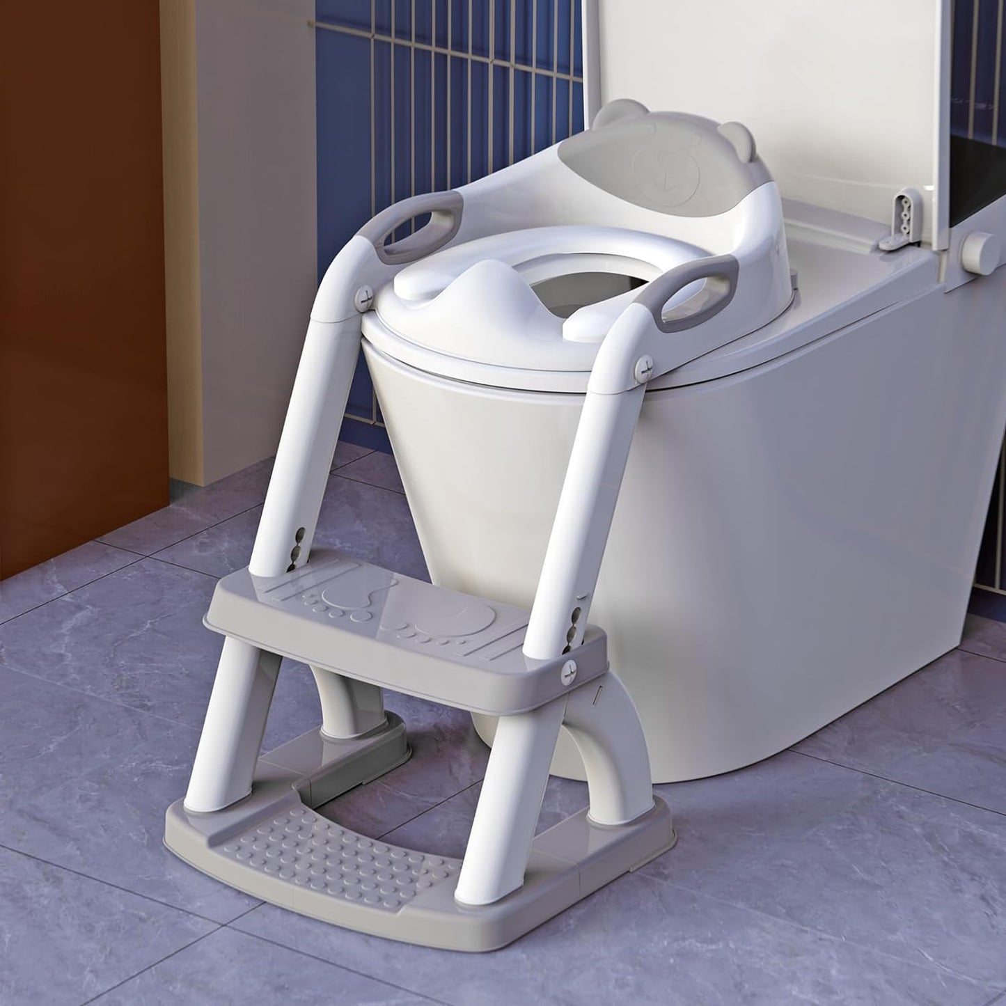 Enamel Grey 8898 New Sector-Shape Toddler Toilet Seat
