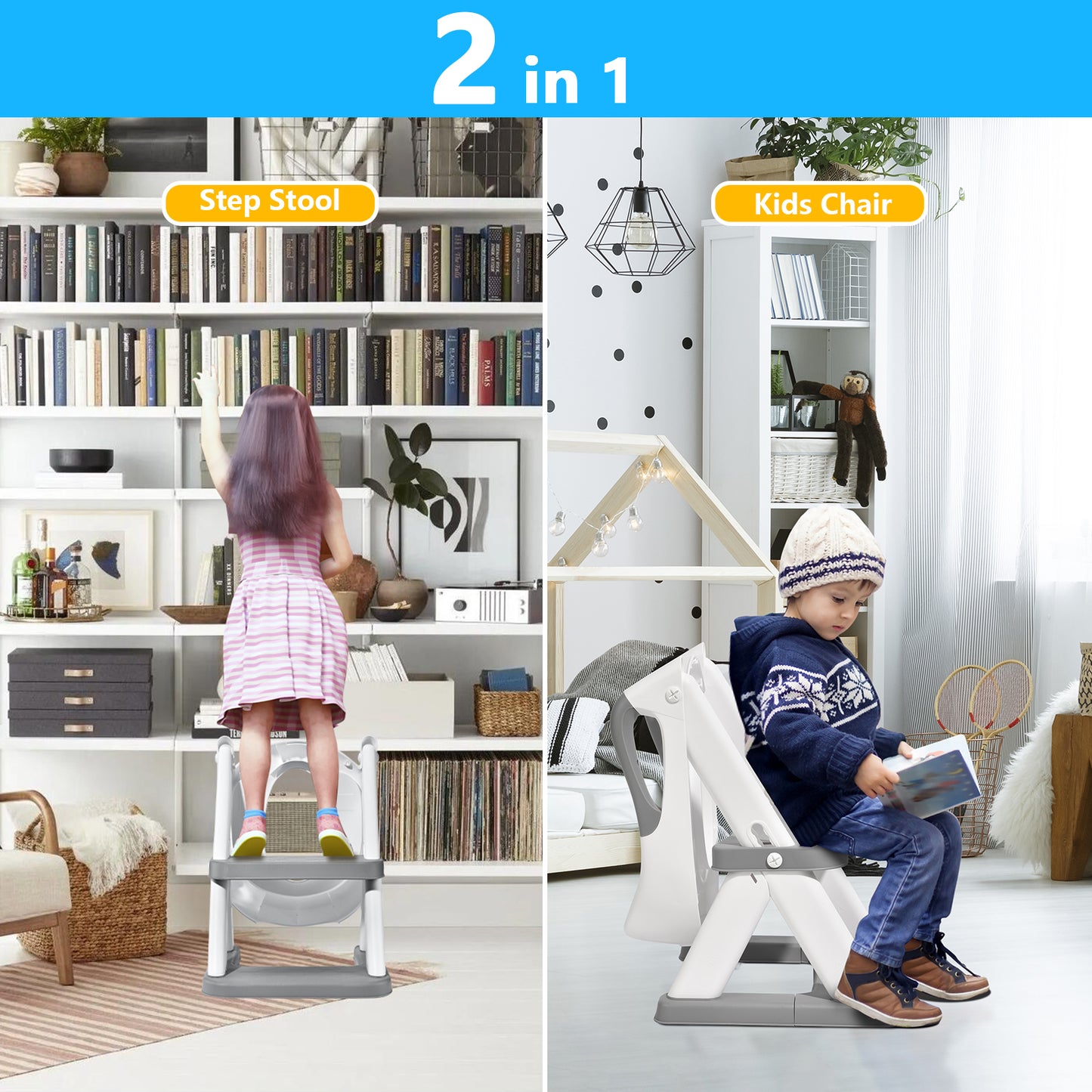 Classic Grey 8868 New Triangular Toddler Toilet Seat