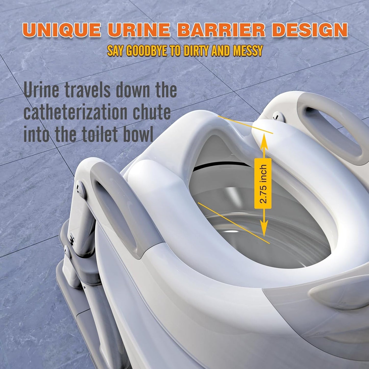 Enamel Grey 8898 New Sector-Shape Toddler Toilet Seat