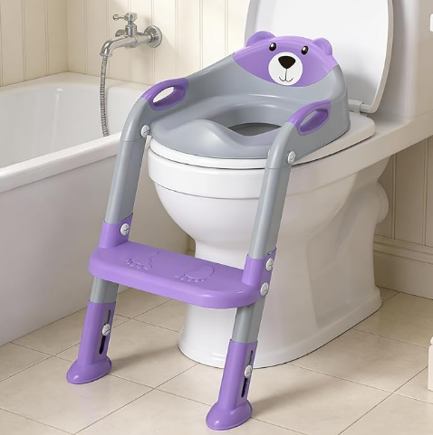 Grey Purple 8838 Potty Training Seat with Ladder – SKYROKU