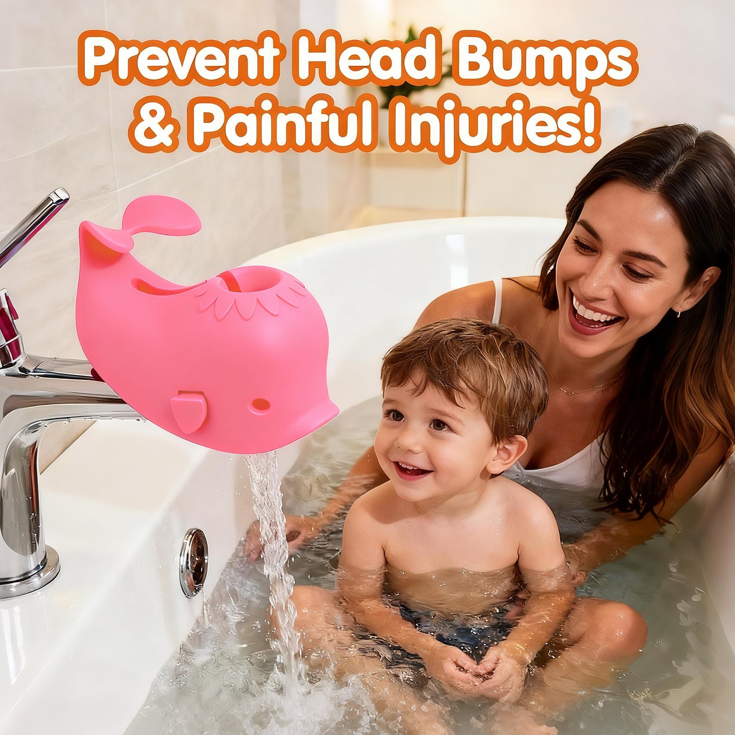 SKYROKU Toddler Faucet Extender & Bathtub Spout Cover Set