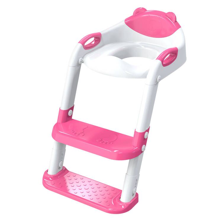 Hot Pink 8839 Potty Training Seat Double Pedal Ladder