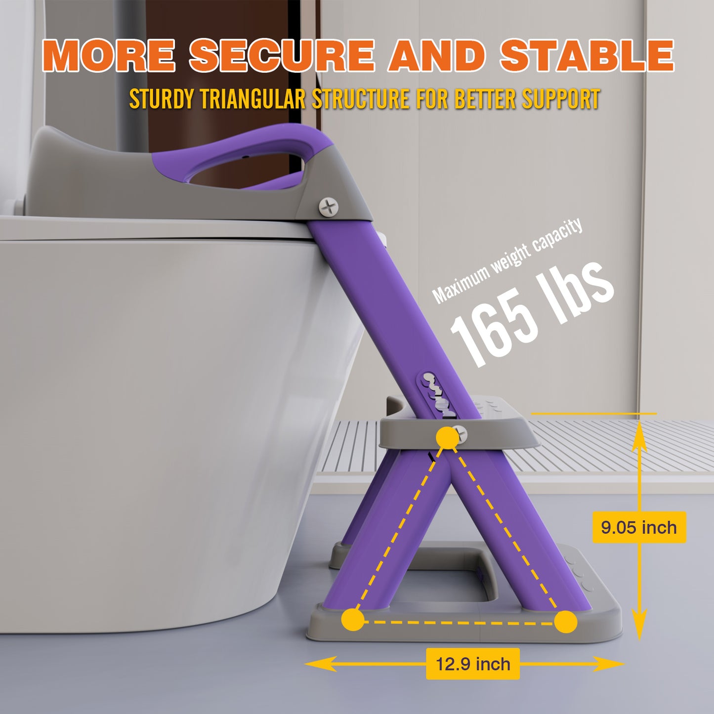 Lavender Purple New Triangular Toddler Toilet Seat