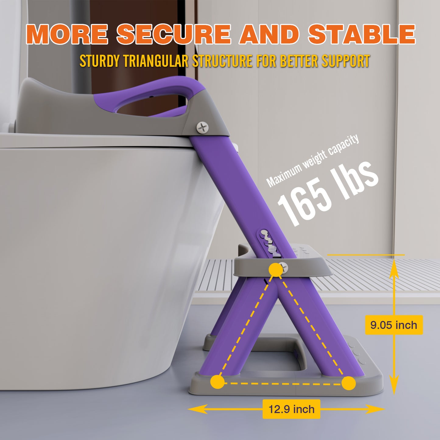 Lavender Purple 8868 New Triangular Toddler Toilet Seat