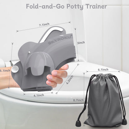 Foldable & Portable Travel Potty Seat - Gray