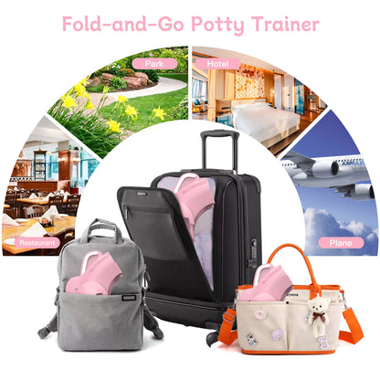 Foldable & Portable Travel Potty Seat - Pink