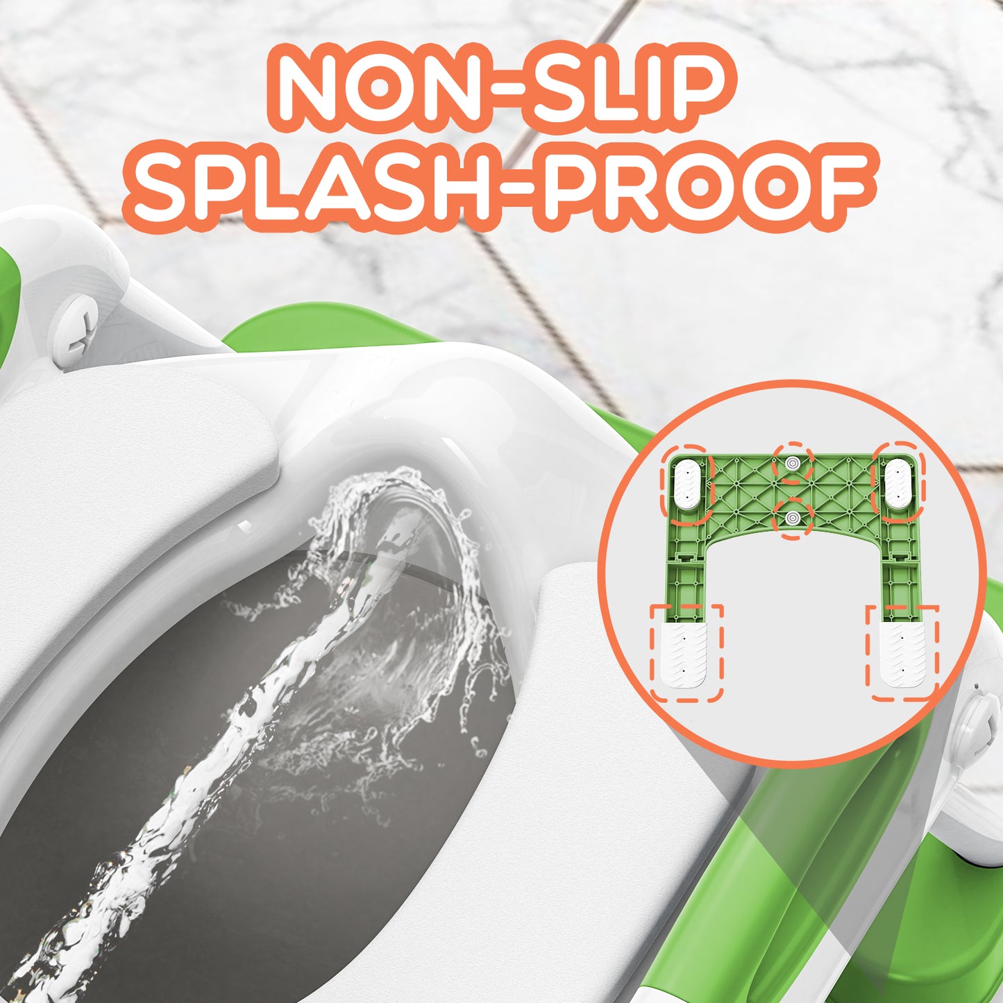 (8899-Green, Classic) Potty Training Seat 2 in 1 Potty Training Toilet