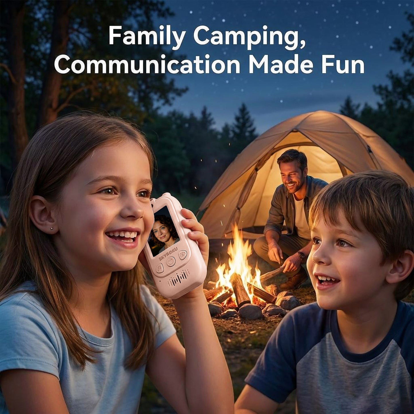 Video Walkie Talkies for Kids (Blue + Pink)