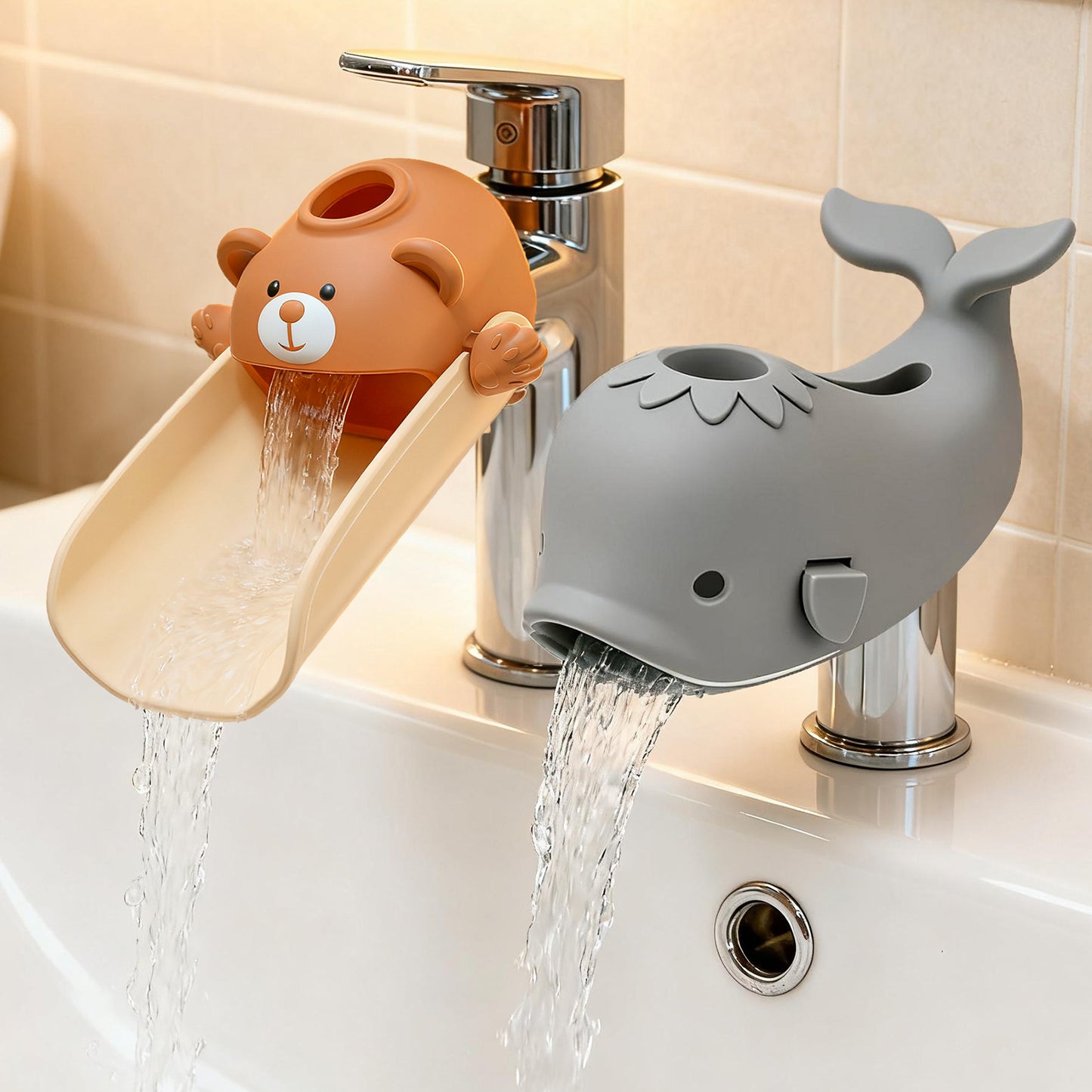 SKYROKU Toddler Faucet Extender & Bathtub Spout Cover Set