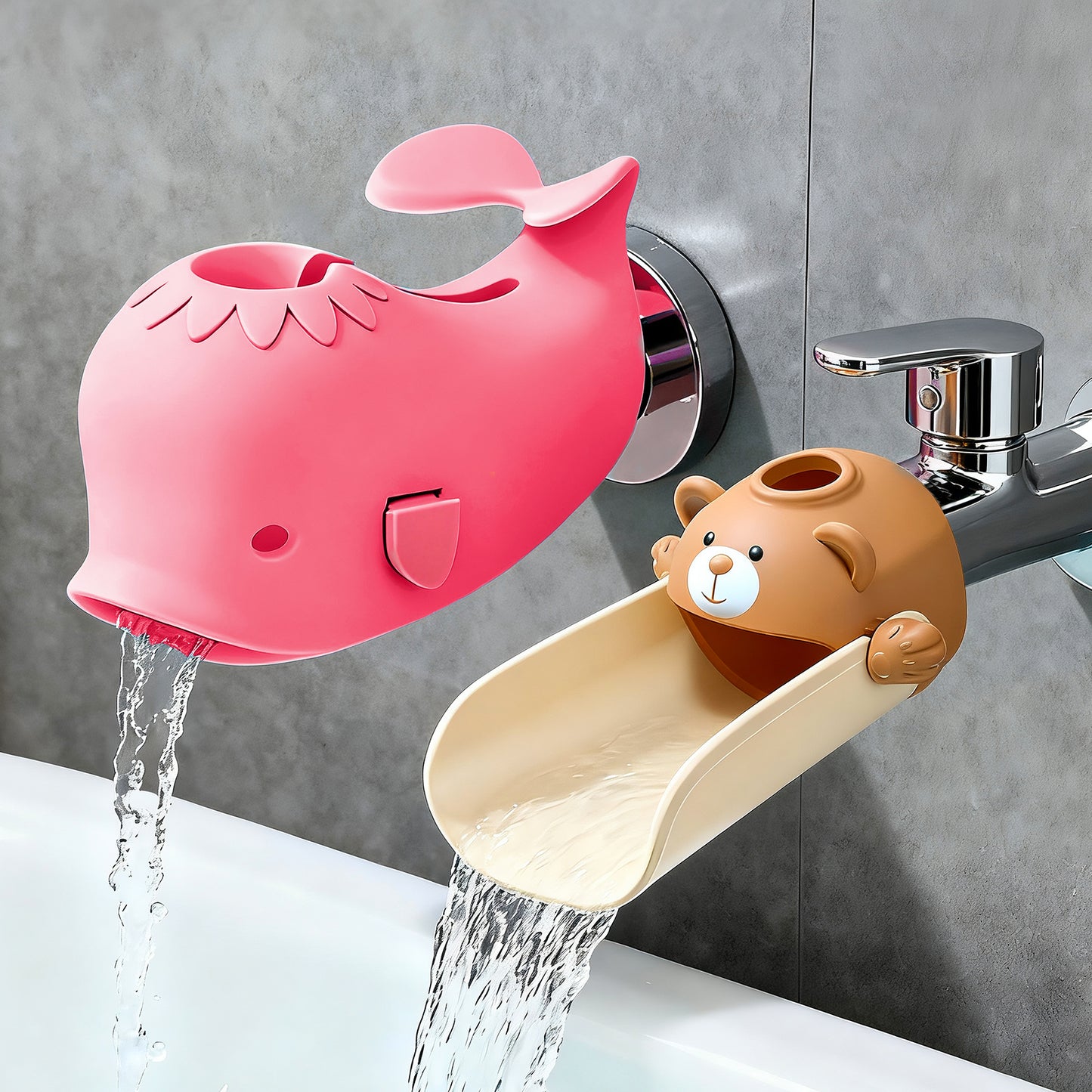 SKYROKU Toddler Faucet Extender & Bathtub Spout Cover Set