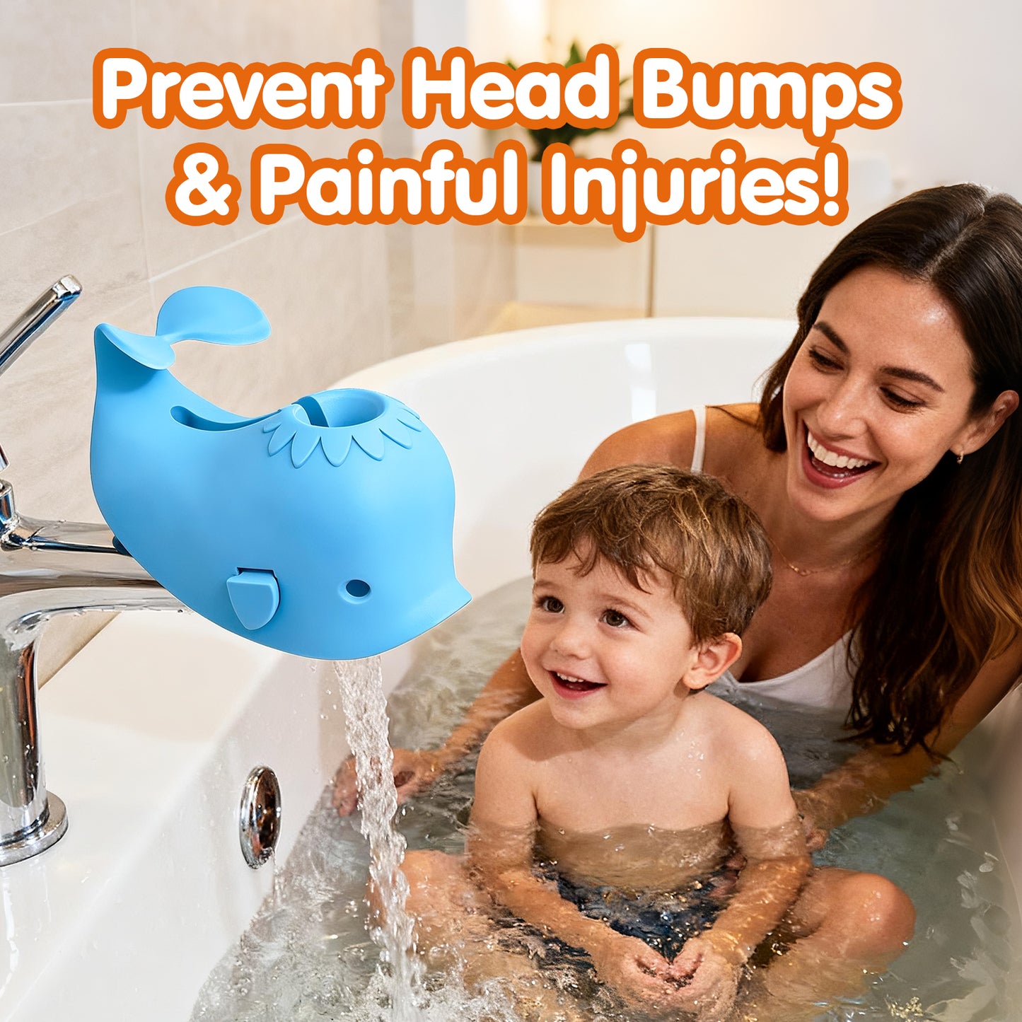 SKYROKU Toddler Faucet Extender & Bathtub Spout Cover Set