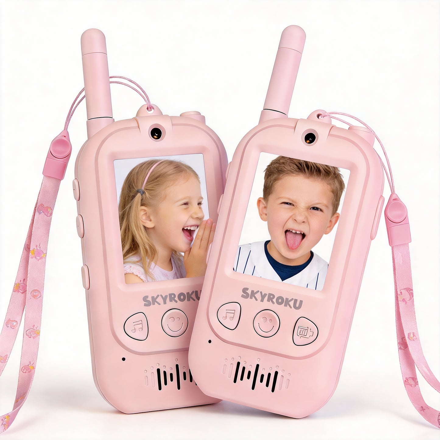Video Walkie Talkies for Kids (Pink + Pink)