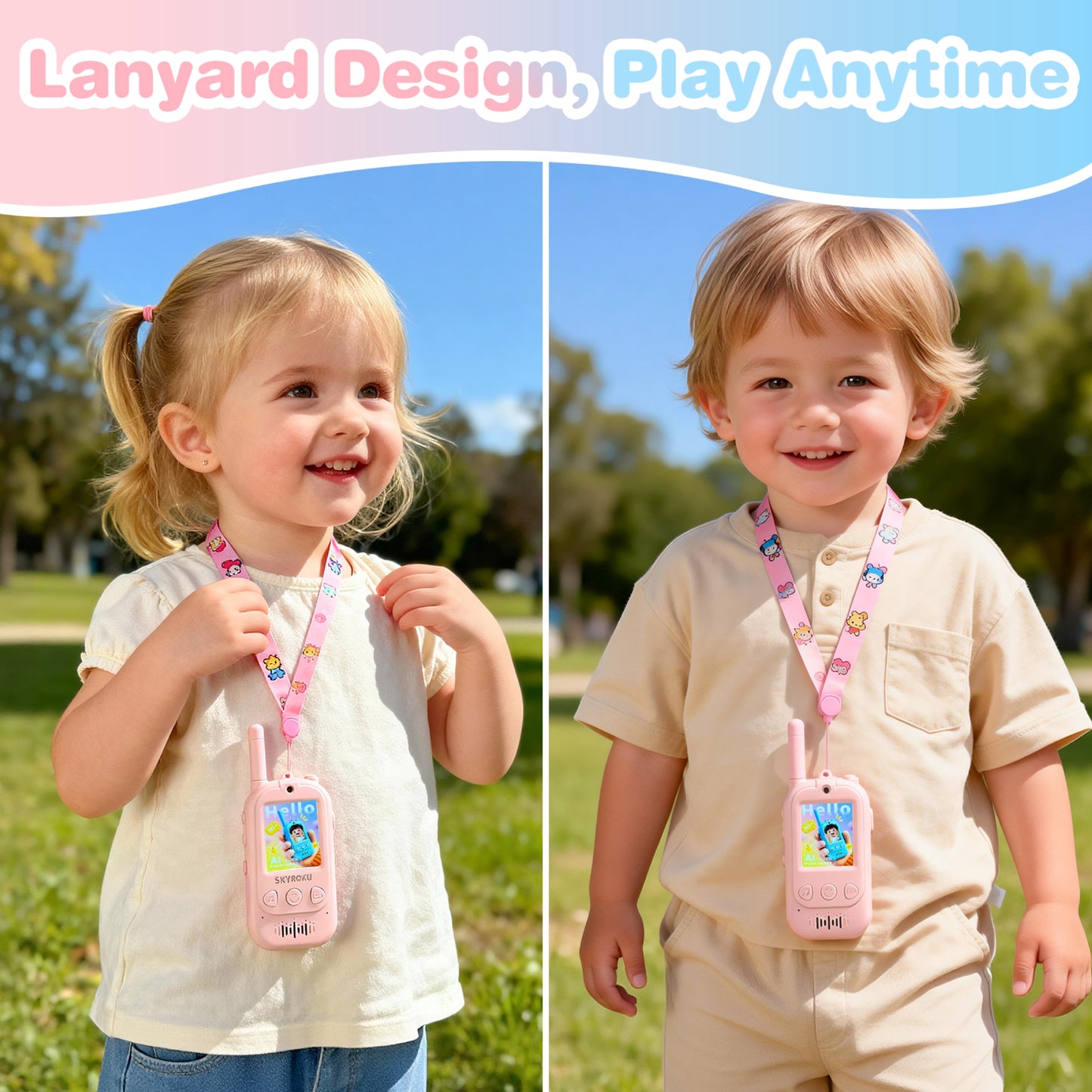 Video Walkie Talkies for Kids (Pink + Pink)