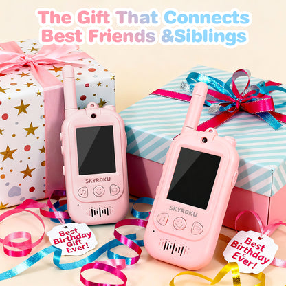 Video Walkie Talkies for Kids (Pink + Pink)