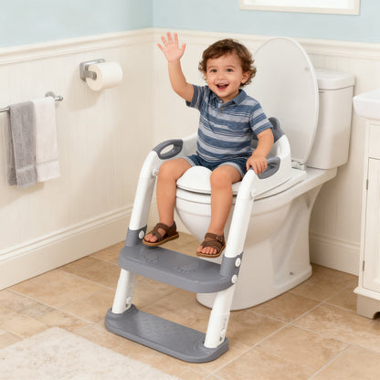 Grey 8839 Potty Training Seat Double Pedal Ladder