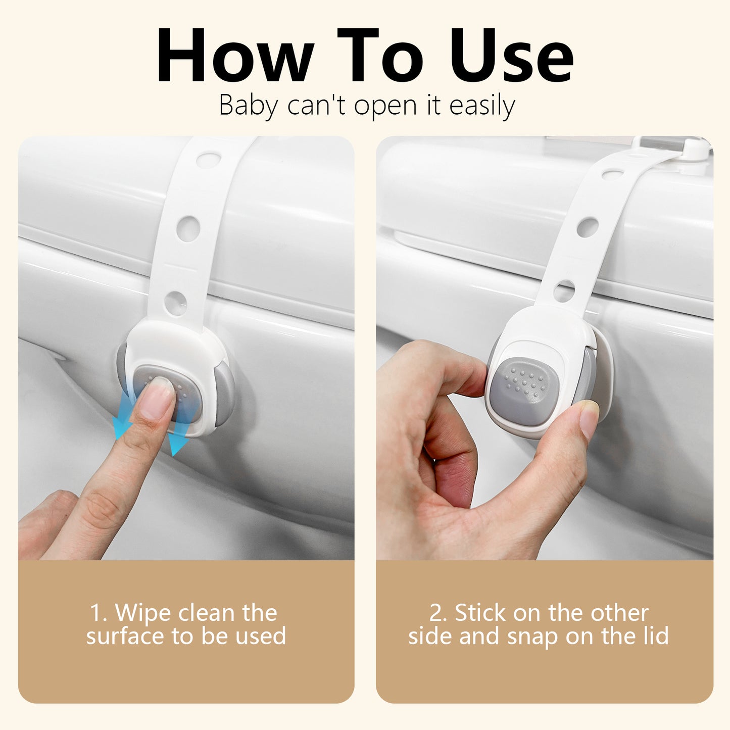Baby Proof Toilet Lock (2-Pack)