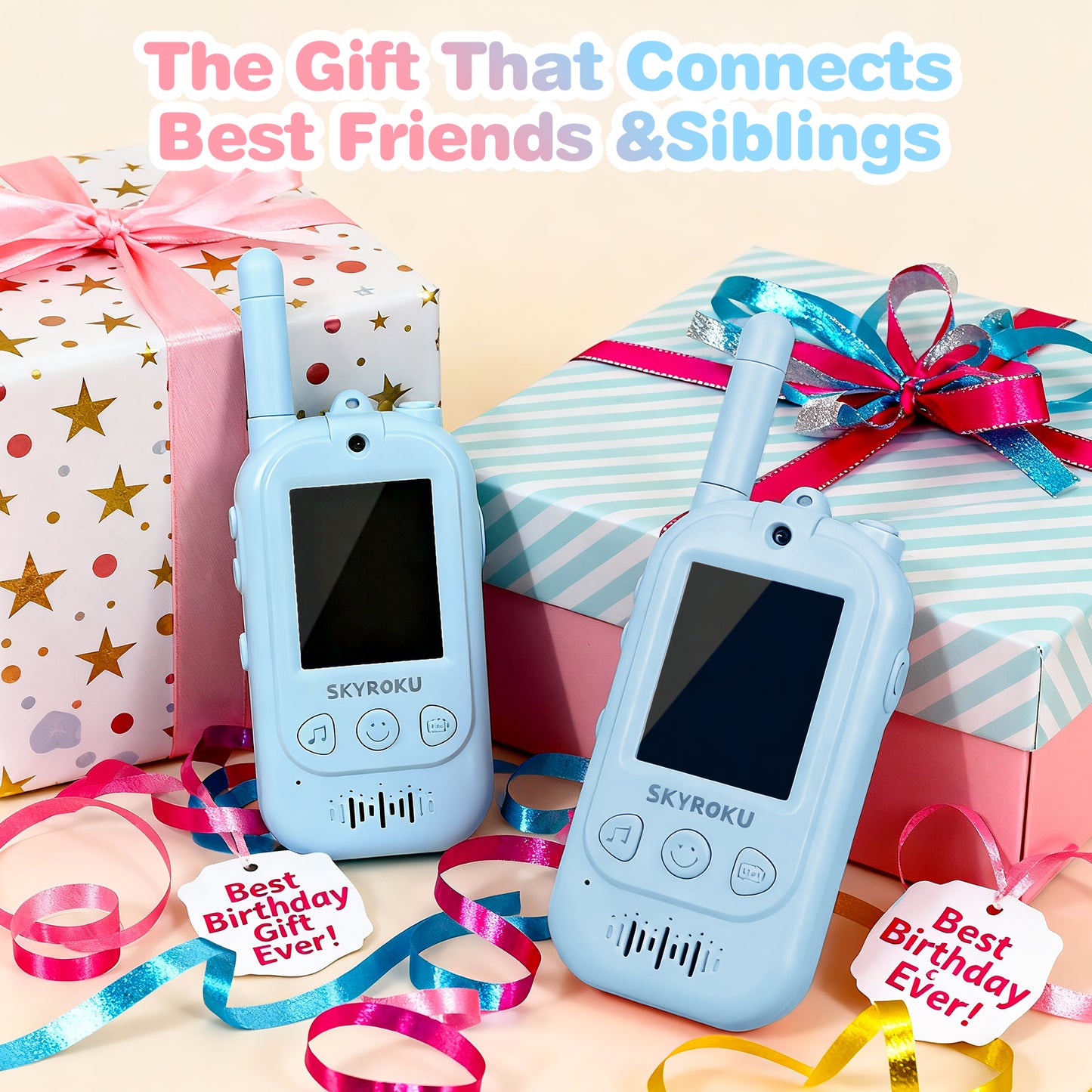 Video Walkie Talkies for Kids (Blue + Blue)