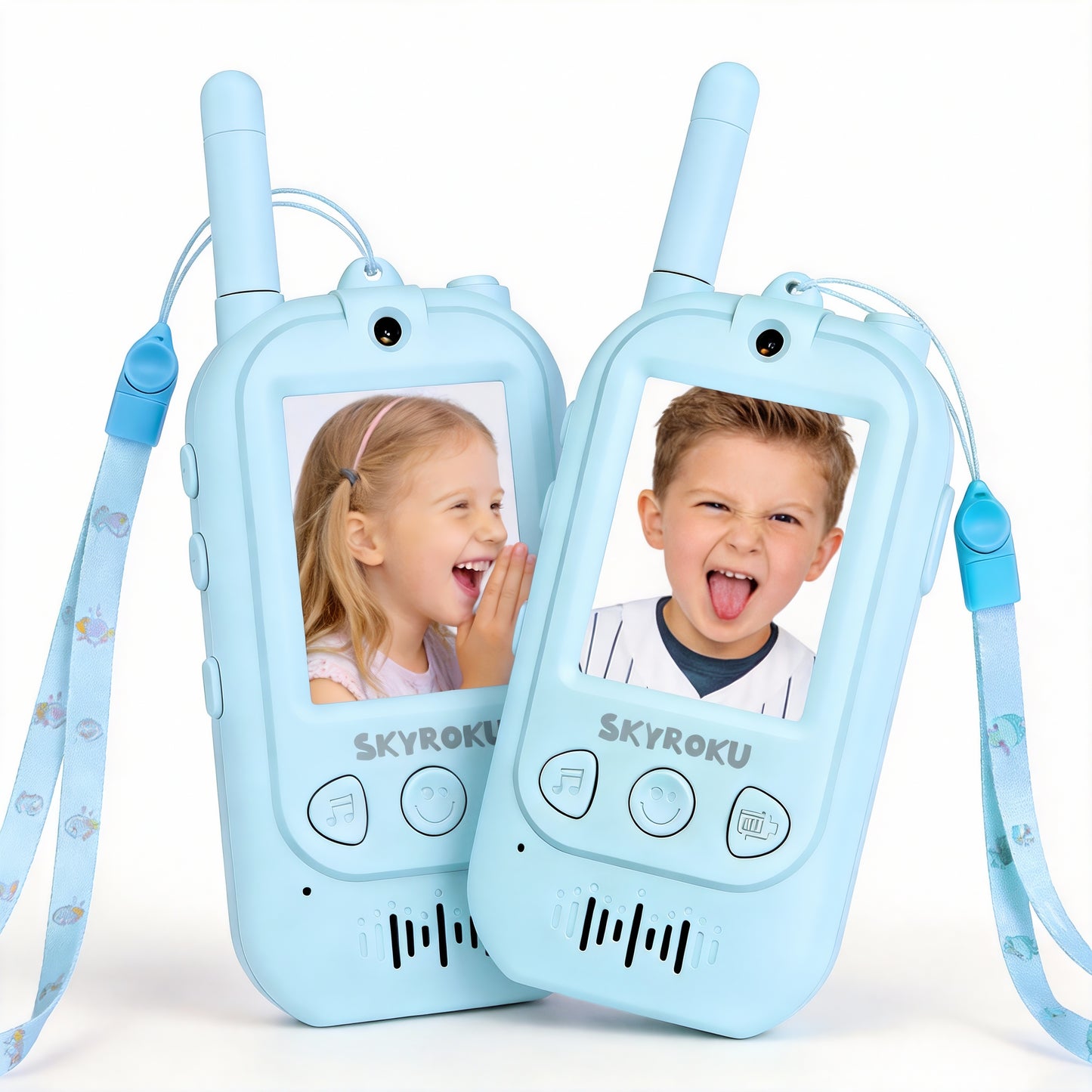 Video Walkie Talkies for Kids (Blue + Blue)