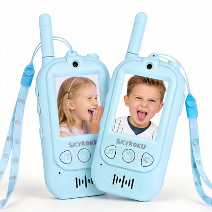 Video Walkie Talkies for Kids (Blue + Blue)