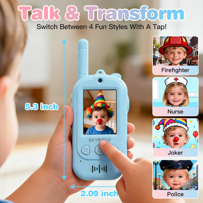 Video Walkie Talkies for Kids (Blue + Blue)