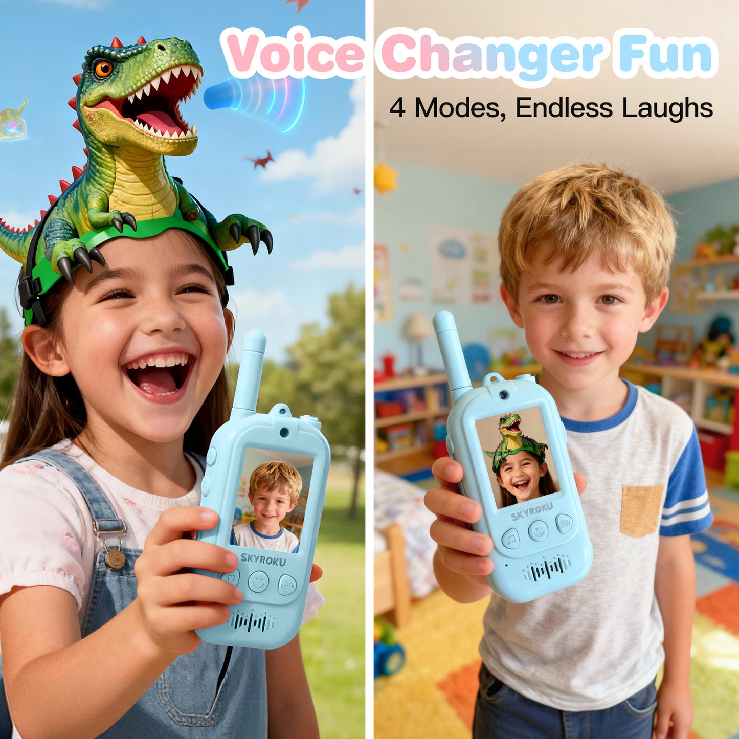 Video Walkie Talkies for Kids (Blue + Blue)