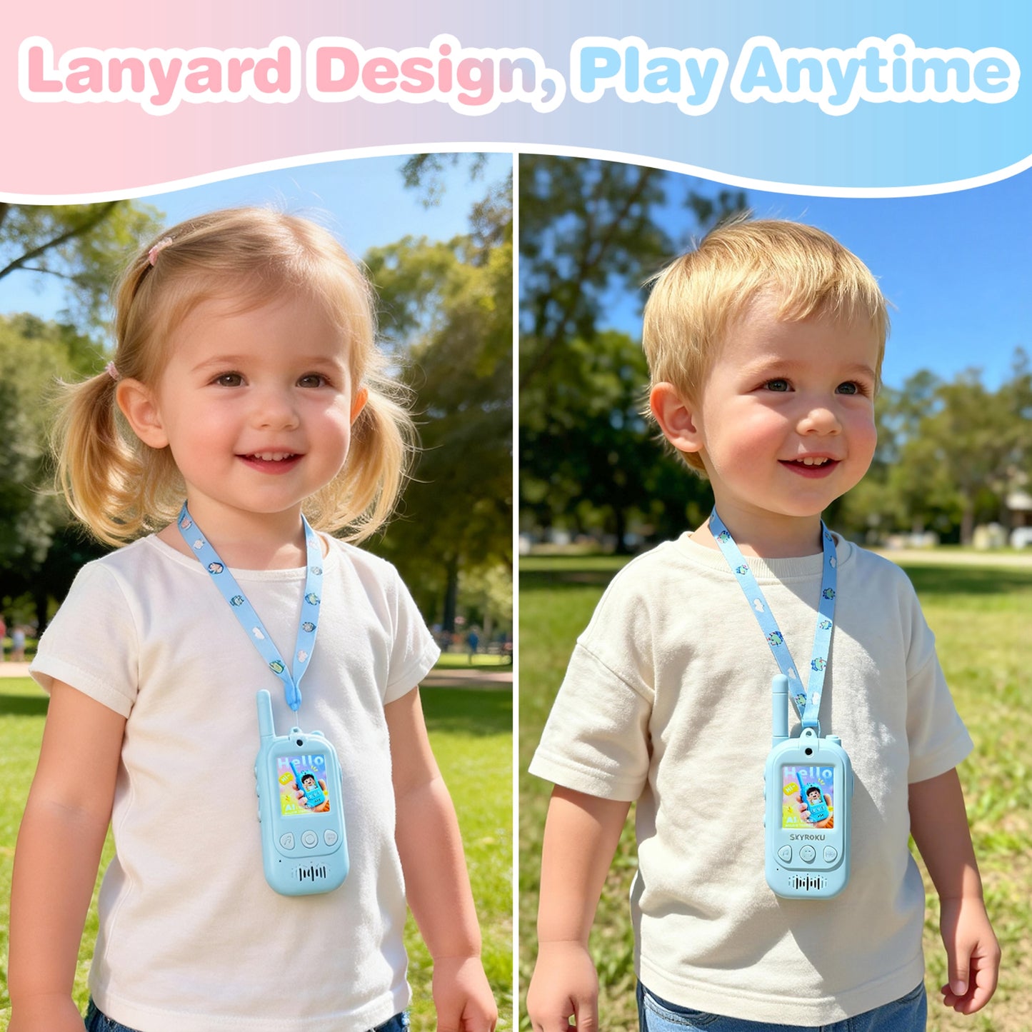 Video Walkie Talkies for Kids (Blue + Blue)
