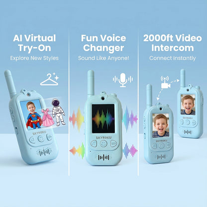 Video Walkie Talkies for Kids (Blue + Blue)