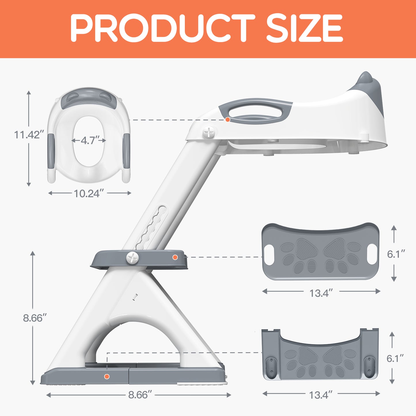 8899-Grey Potty Training Seat