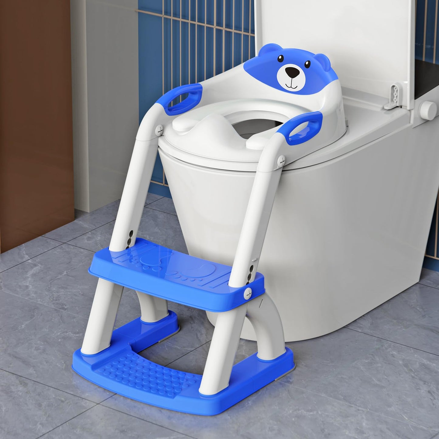 Sapphire Blue 8898 New Sector-Shape Toddelr Toilet Seat