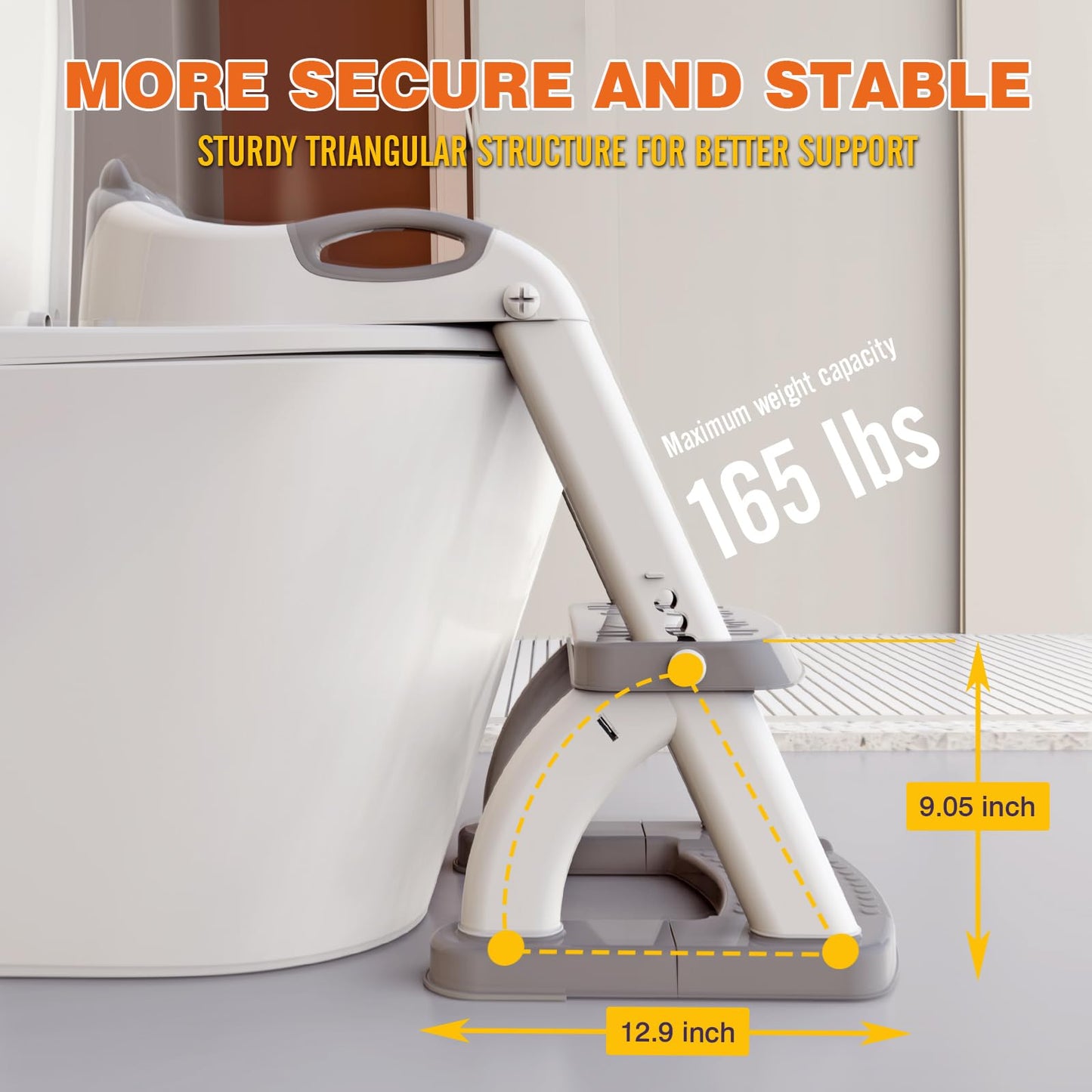 Enamel Grey 8898 New Sector-Shape Toddler Toilet Seat