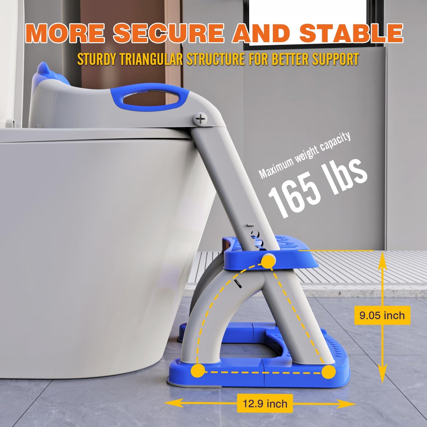 Sapphire Blue 8898 New Sector-Shape Toddelr Toilet Seat