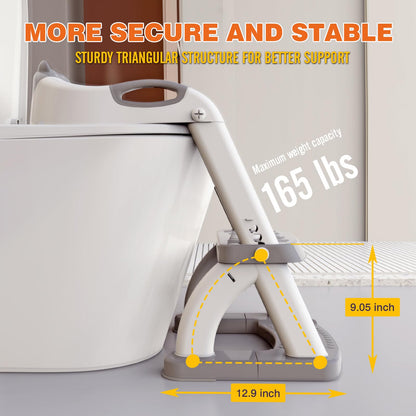 Grey 8839 Potty Training Seat Double Pedal Ladder