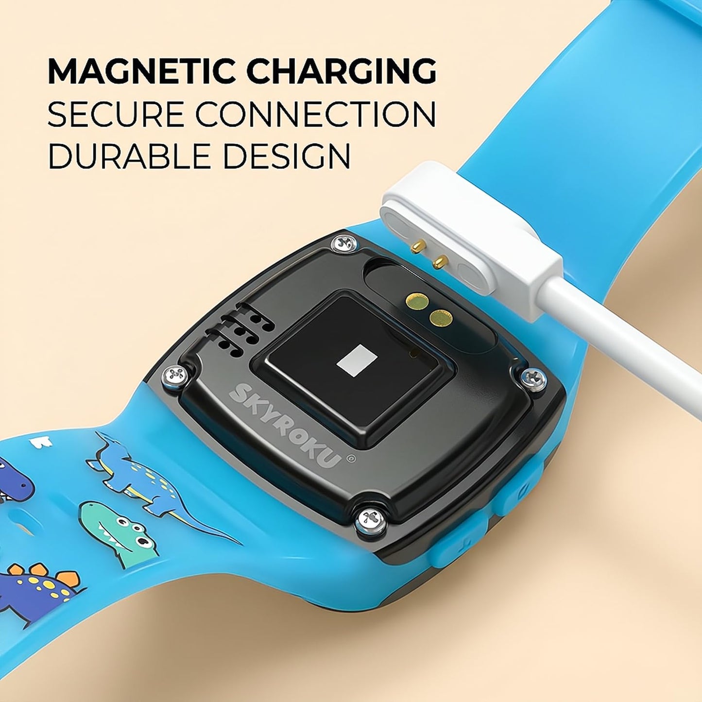 SKYROKU Toddler Potty Training Watch – Magnetic Charging, 5 Timing Modes, Ultra-Long Standby, Cute Dinosaur Design, Music & Flash Reminders, Silicone Strap, Large Dial for Easy Use