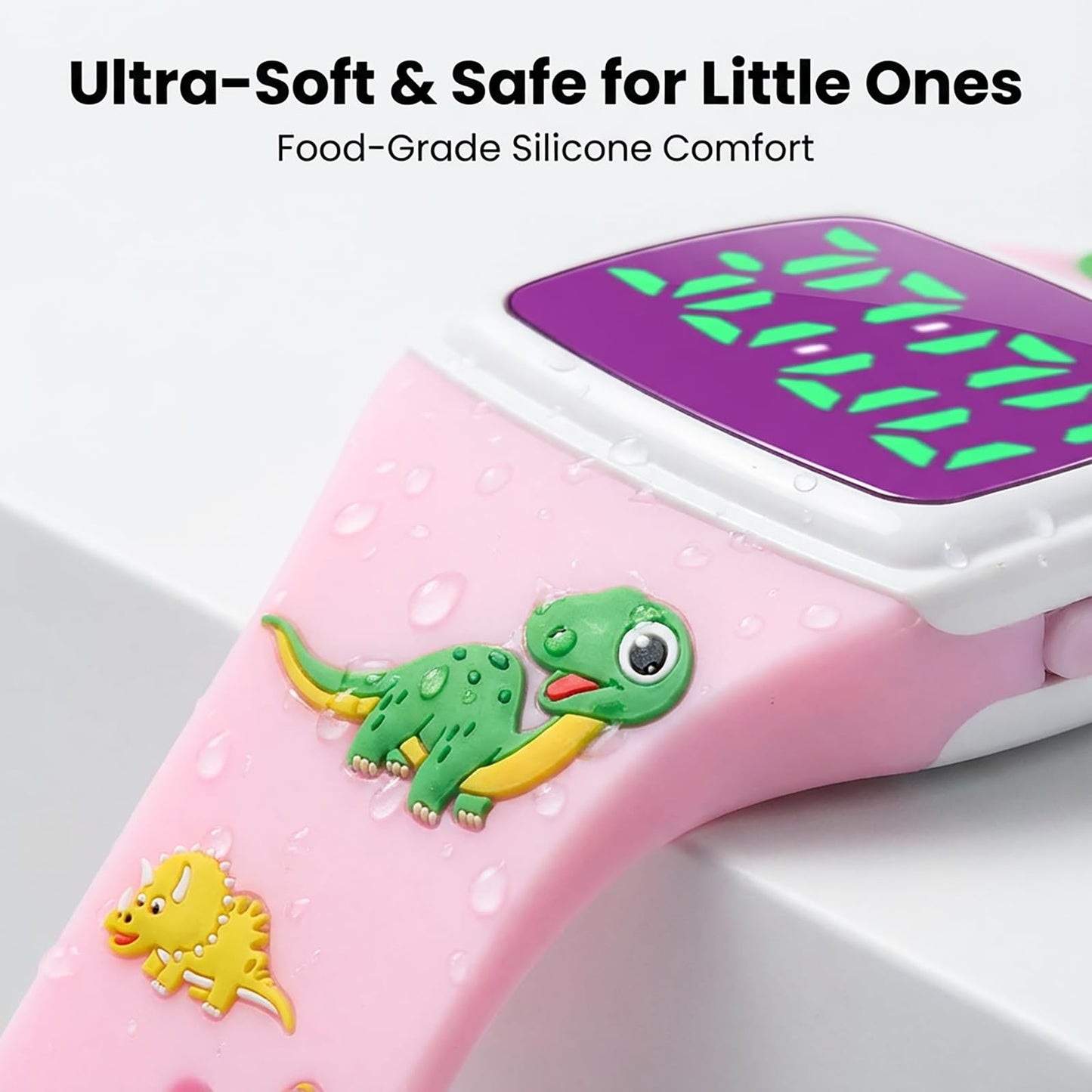 SKYROKU Potty Watch for Toddler Girls – Magnetic Charging, 5 Timing Modes, Ultra-Long Standby, Cute Dinosaur Pattern, Music & Flash Reminders, Silicone Strap, Large Dial for Easy Use