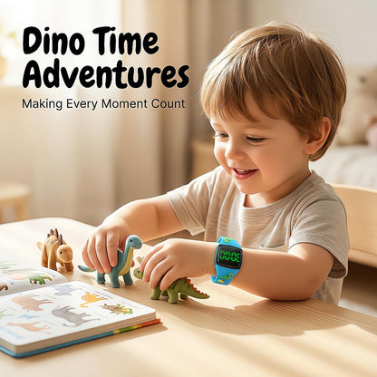 SKYROKU Toddler Potty Training Watch – Magnetic Charging, 5 Timing Modes, Ultra-Long Standby, Cute Dinosaur Design, Music & Flash Reminders, Silicone Strap, Large Dial for Easy Use
