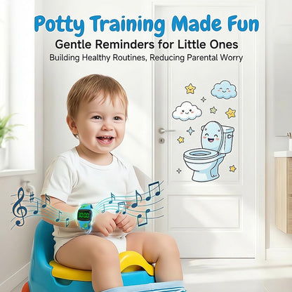 SKYROKU Toddler Potty Training Watch – Magnetic Charging, 5 Timing Modes, Ultra-Long Standby, Cute Dinosaur Design, Music & Flash Reminders, Silicone Strap, Large Dial for Easy Use