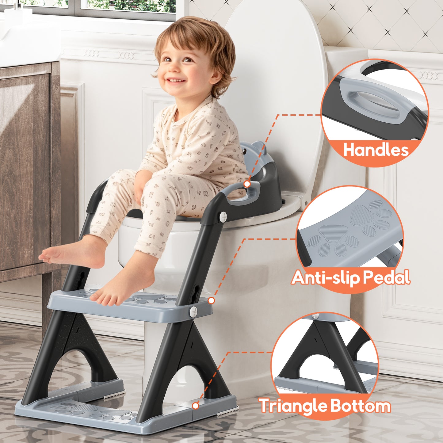 Potty Training Seat, SKYROKU Upgrade Toddler Toilet Seat for Kids