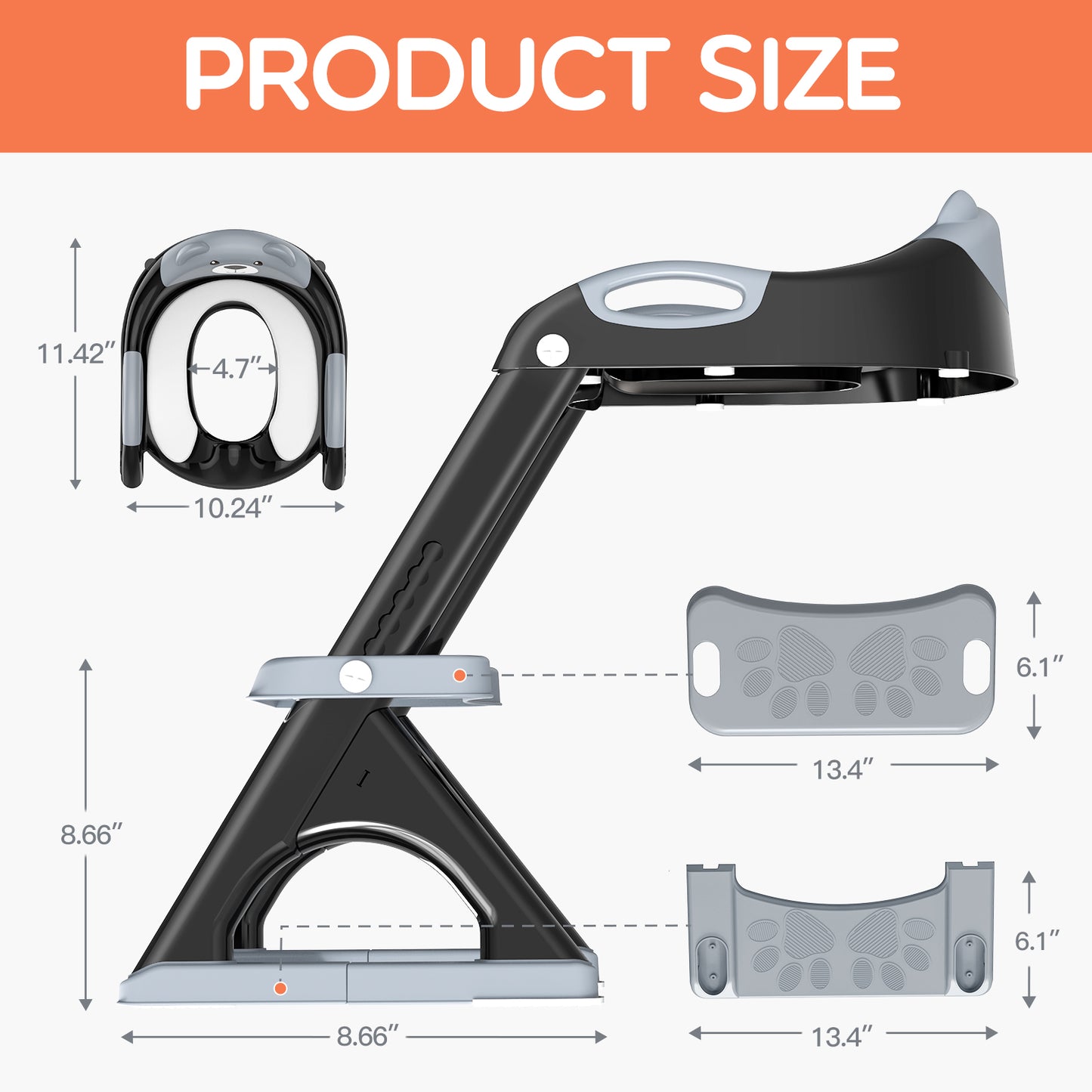 Potty Training Seat, SKYROKU Upgrade Toddler Toilet Seat for Kids