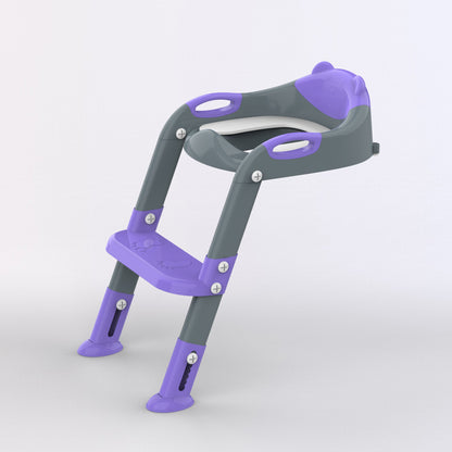 Grey Purple Potty Training Seat with Ladder
