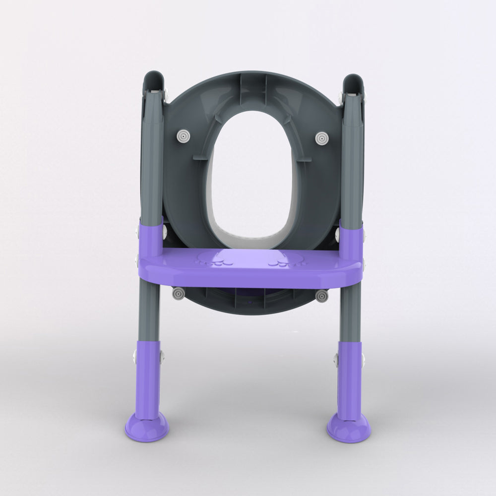 Grey Purple Potty Training Seat with Ladder