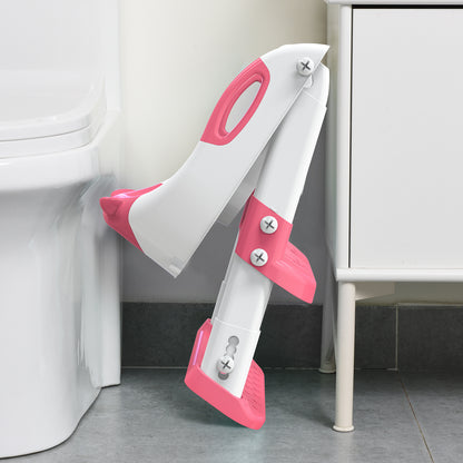 Hot Pink Potty Training Seat Double Pedal Ladder