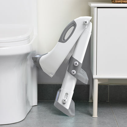 Grey Potty Training Seat Double Pedal Ladder