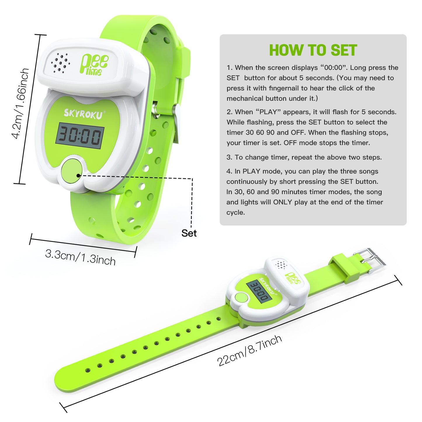 Potty Training Watch - Green